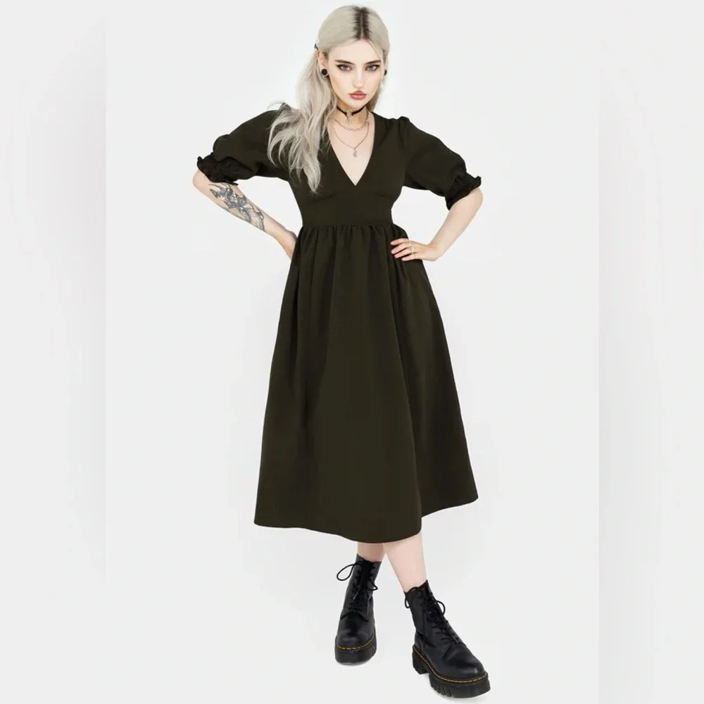 Disturbia Olive Midi Dress - Picture 12 of 12